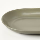 FÄRGKLAR Serving plate, matte green, 32x18 cm