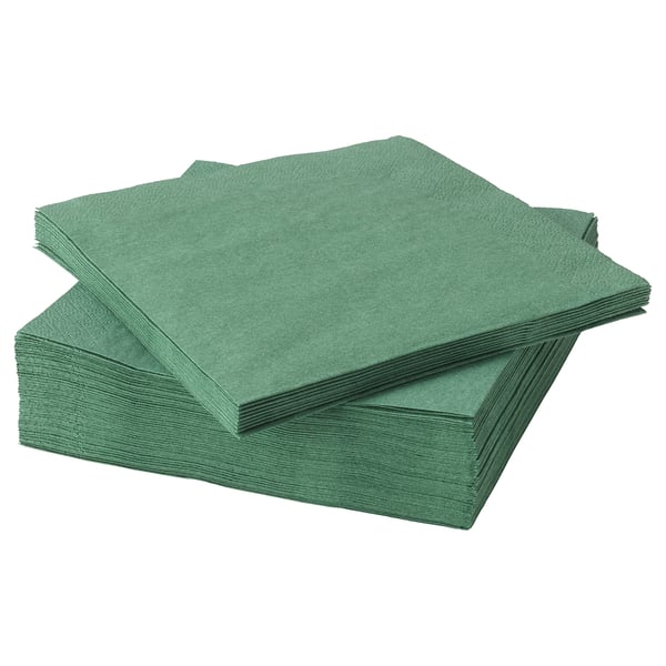 FANTASTISK Paper napkin, green, 24x24 cm