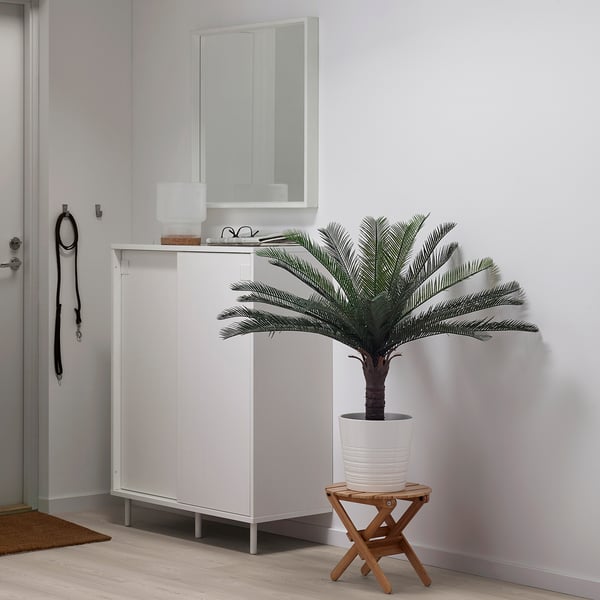 FEJKA Artificial potted plant, indoor/outdoor sago palm, 19 cm