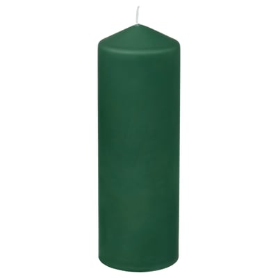 FENOMEN Unscented pillar candle, green, 23 cm