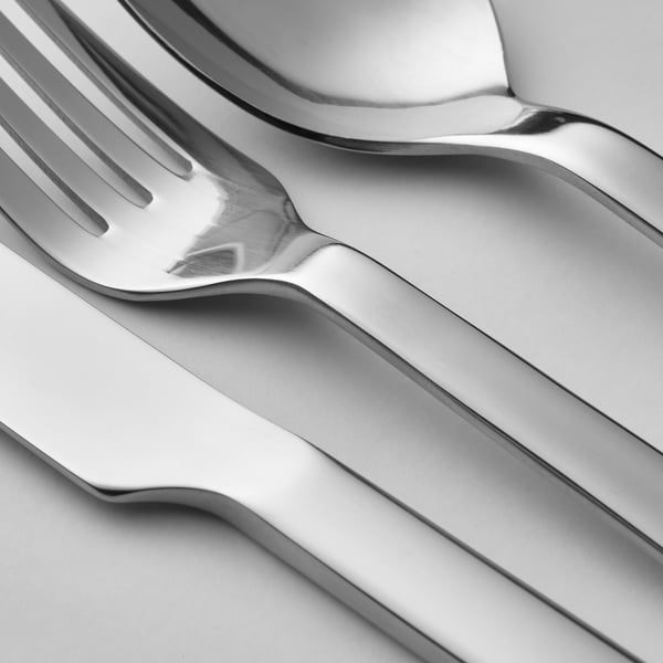 FINSKUREN Travel flatware with case, stainless steel/black