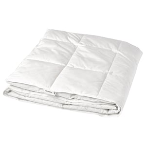 Fjällräven FJÄLLARNIKA white duvet, rectangular, quilted cotton with feather filling.