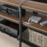 FJÄLLBO TV unit, black, 198x45x54 cm