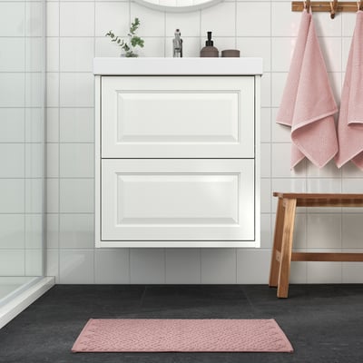 FJÄLLKATTFOT Bath mat, pale pink, 40x60 cm