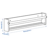FLISAT Wall storage, light white stained pine, 70x9x16 cm