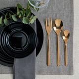 FÖRNUFT 18-piece flatware set, rose-gold color