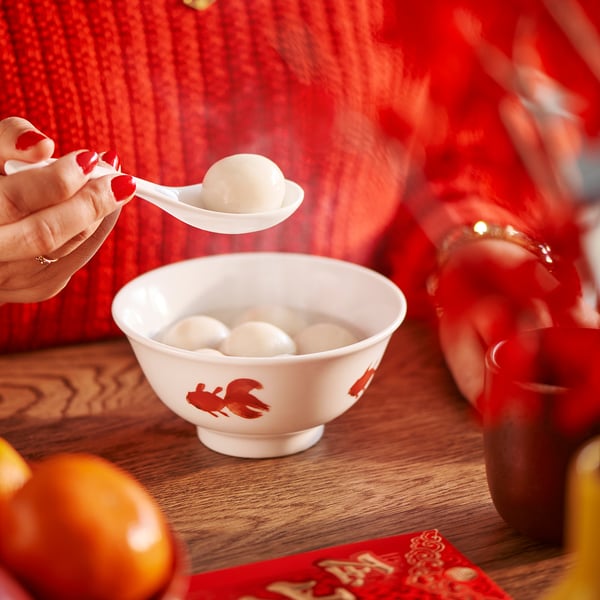 FÖSSTA Bowl, goldfish, 13 cm