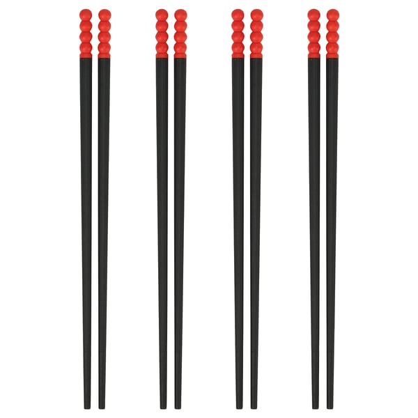 FÖSSTA Chopsticks, 4 pairs, red