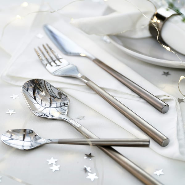 FRÖJDA 16-piece flatware set, stainless steel