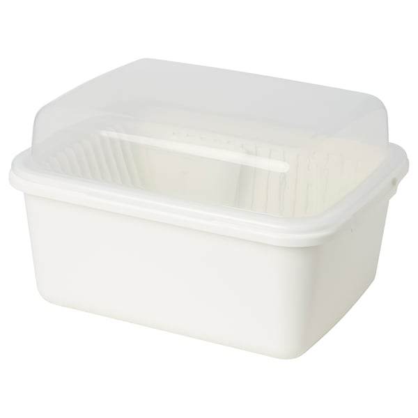 FULLÄRD dish drainer w lid, white IKEA