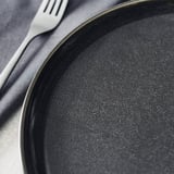 GLADELIG Plate, dark gray, 25 cm