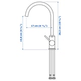 GLYPEN Faucet, stainless steel effect