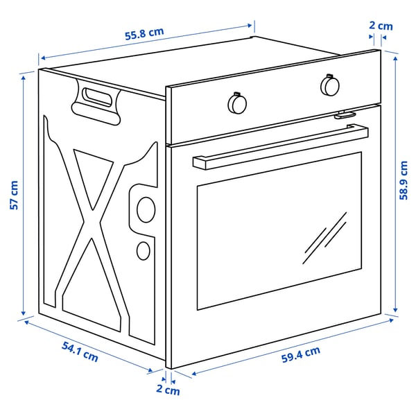 GÖRLIG Oven, Stainless steel