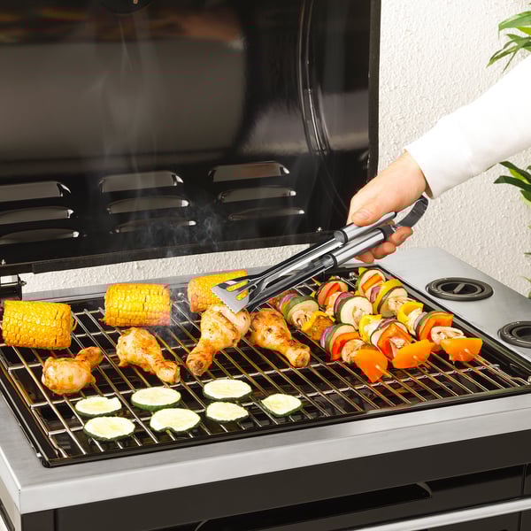 GRILLTIDER 2-piece barbecue tools set, stainless steel