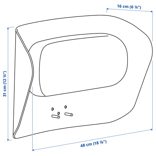 Illustration with measurements for the product: GRÖNFJÄLL.