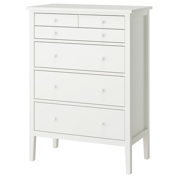GULLABERG 6-drawer chest, white/anchor/unlock function, 89x48x122 cm
