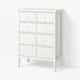GULLABERG 8-drawer dresser, white/anchor/unlock function, 89x48x122 cm