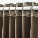 HÄGGVECKMAL Room darkening curtains, 1 pair, beige/with heading tape, 145x250 cm