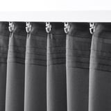 HÄGGVECKMAL Room darkening curtains, 1 pair, dark gray/with heading tape, 145x250 cm