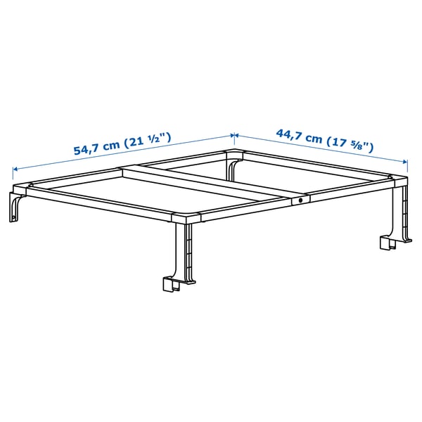 HÅLLBAR Support frame for recycling bins, white, 60 cm