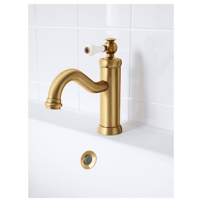 HAMNSKÄR bath faucet with strainer, brass color IKEA