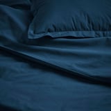 HAMPFLOCKEL Comforter cover and pillowcase, dark blue, 150x200/50x80 cm