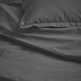 HAMPFLOCKEL Comforter cover and pillowcase, dark gray, 150x200/50x80 cm