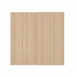 HASVIK Pair of sliding doors, white stained oak effect, 200x201 cm