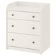 HAUGA 3-drawer dresser, white, 70x46x84 cm