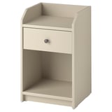 HAUGA Nightstand, beige, 40x36 cm