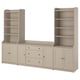 Option: HAUGA Storage combination, beige, 279x46x199 cm