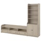 HAUGA TV/storage combination, beige, 276x46x199 cm