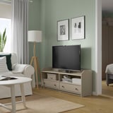 HAUGA TV unit, beige, 138x36x54 cm