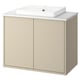 HAVBÄCK / ORRSJÖN Bathroom vanity with doors and sink
