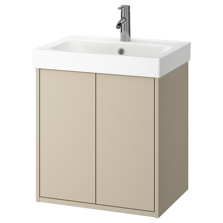 HAVBÄCK / ORRSJÖN Bathroom vanity with sink & faucet beige IKEA