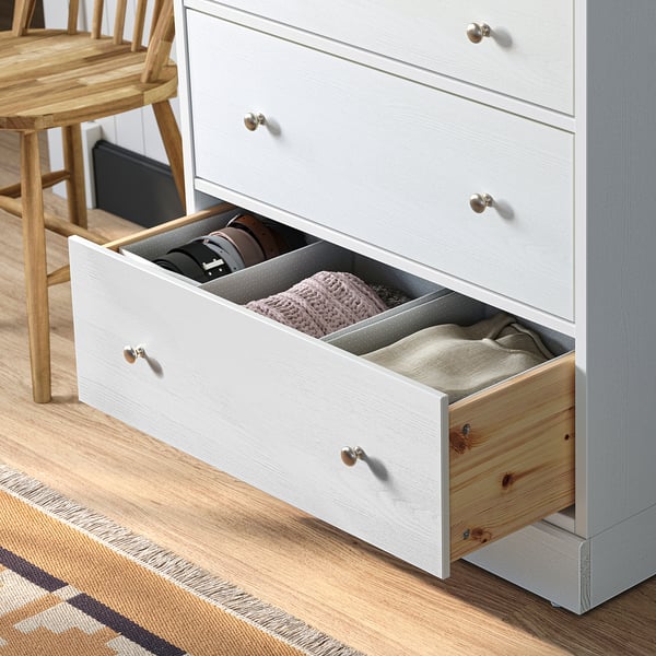 HAVSTA 3-drawer dresser, white, 81x47x89 cm