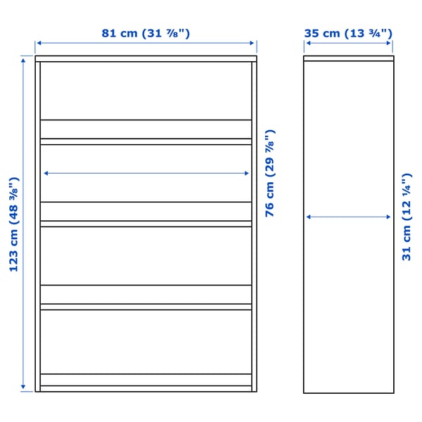 HAVSTA Shelf unit, white, 81x35x123 cm