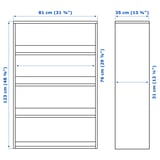 HAVSTA Shelf unit, white, 81x35x123 cm