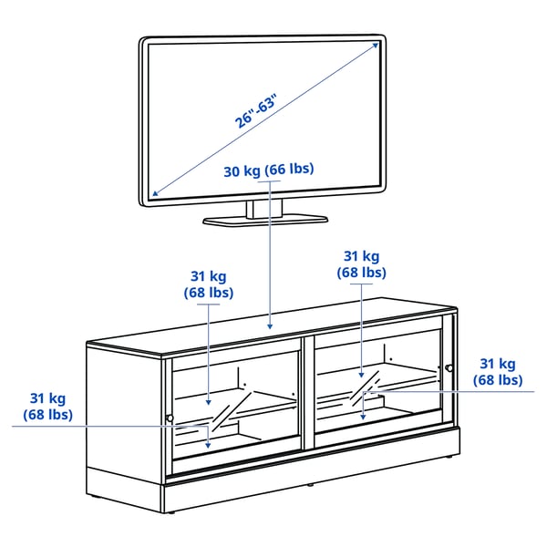 HAVSTA TV unit with base, white, 160x47x62 cm