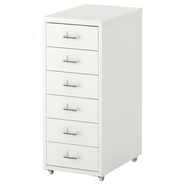 HELMER Drawer unit on casters, white, 28x69 cm