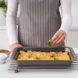 HEMMABAK Roasting pan, gray, 36x27 cm