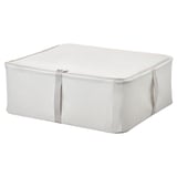 HEMMAFIXARE Storage case, fabric stripe/white/gray, 44x51x19 cm