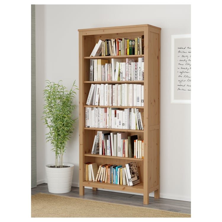 HEMNES bookcase, light brown, 90x198 cm (353/8x78") IKEA