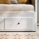 HEMNES Daybed with 3 drawers/2 mattresses, white/Åfjäll firm, 80x200 cm
