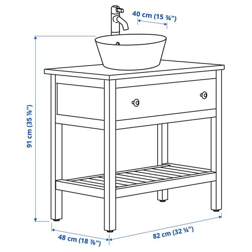 HEMNES / KATTEVIK open sink with 16" sink IKEA