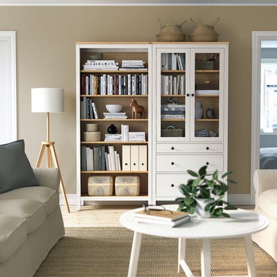 HEMNES Storage combination w doors/drawers
