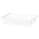 HJÄLPA Wire basket with pull-out rail, white, 80x55 cm