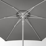 HÖGÖN / IGGÖN Umbrella with base, gray/dark gray, 270 cm