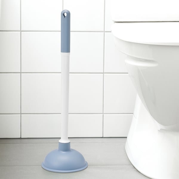 HÖTRAMP Plunger, white/light blue