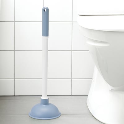 HÖTRAMP Plunger, white/light blue